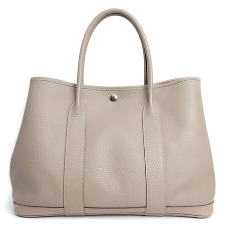HERMES Garden Party PM Tote Bag Negonda Leather Gris Tourterlle＃19910