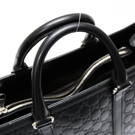 GUCCI Briefcase Guccissima Signature Leather Black #75500