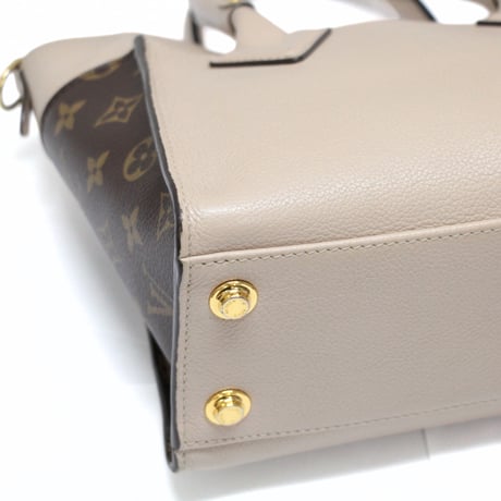 Louis Vuitton On My Side PM Handbag Monogram Canvas Calfskin Leather M57729 RFID #76035
