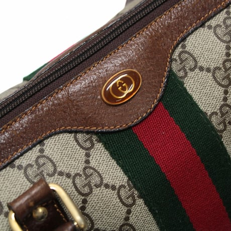 GUCCI Mini Bowling Bag GG Canvas Beige #76205