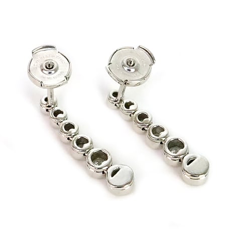 TIFFANY＆CO. Jazz Graduated Drop Earrings Platinum Diamond #19722