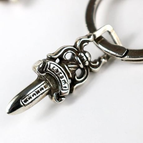 Chrome Hearts Large CH Cross Key Ring with Dagger #104069