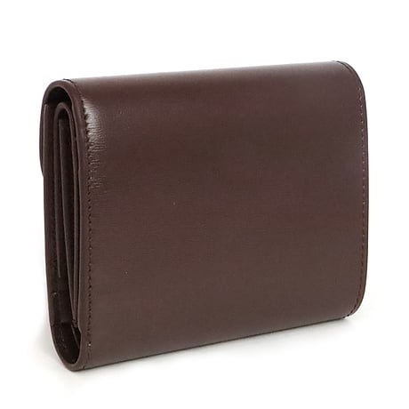CELINE Small Triomphe Flap Wallet Shiny Calfskin Chestnut #19940