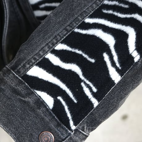 CELINE by Hedi Slimane 21AW TEEN KNIGHT POEM Zebra Denim Jacket #31581
