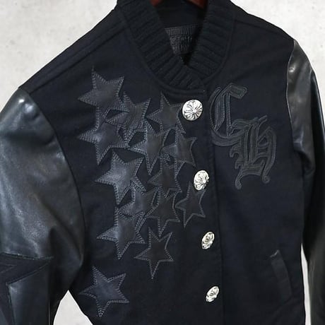 Chrome Hearts Women's Star Patch Letterman Jacket #30989