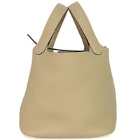 HERMES Picotin Lock PM Handbag Taurillon Clemence Leather Trench #20297