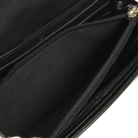 CHANEL Chevron Boy Wallet on Chain Bag Leather Black #20229