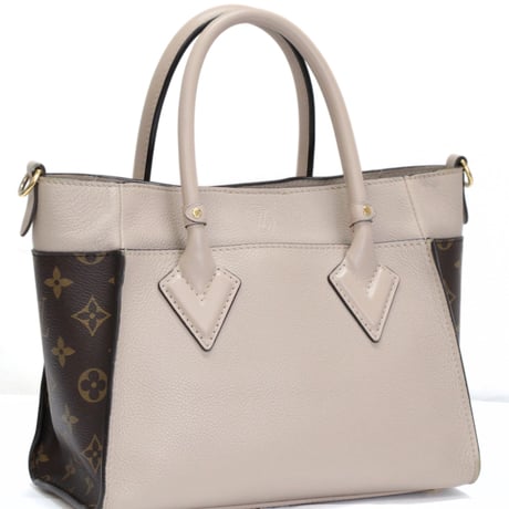 Louis Vuitton On My Side PM Handbag Monogram Canvas Calfskin Leather M57729 RFID #76035
