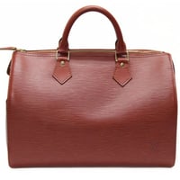 Louis Vuitton Speedy 30 Handbag Epi Leather Brown M43003 #76174
