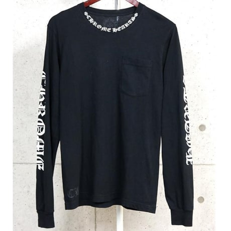Chrome Hearts Neck Logo Old English Long Sleeve T-Shirt #31720