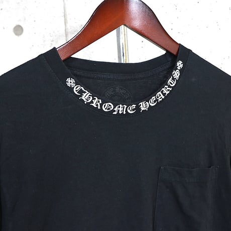 Chrome Hearts Floral Cross Neck Logo Long Sleeve T-Shirt Black #31721
