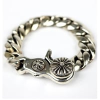 Chrome Hearts Cross Ball Classic Chain Clip Bracelet 15 Links #104939