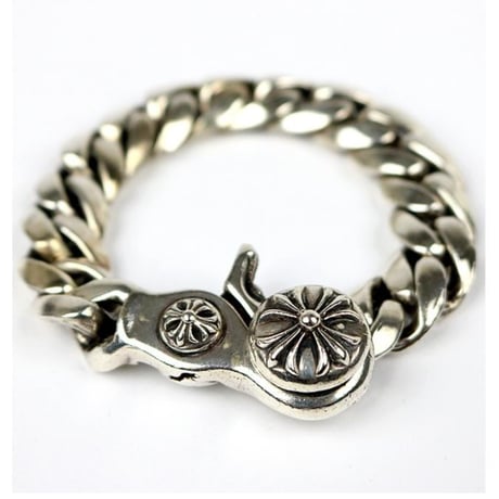Chrome Hearts Cross Ball Classic Chain Clip Bracelet 15 Links #104939