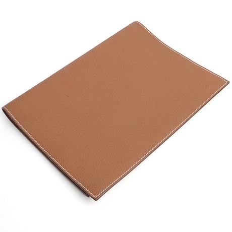HERMES EA Zip Notebook Cover Togo Leather Gold ＃19519