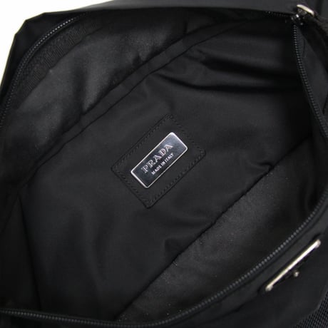 PRADA Triangle Logo Crossbody Bag Nylon Black #75872