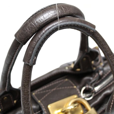 Chloe Small Paddington Handbag Leather Dark Brown #75700