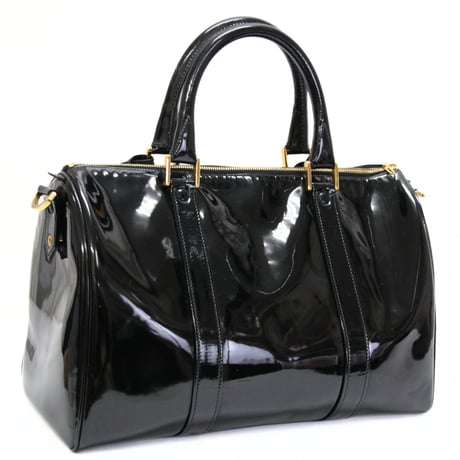 CHANEL Timeless CC Duffle Bag Patent Leather Black #76199