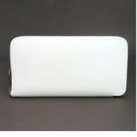 HERMES Azap Long Silk'In Wallet Evercolor Leather New White #19933