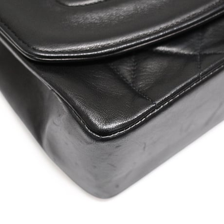 CHANEL Diana 25 Medium Flap Bag Quilted Lambskin Black ＃75624