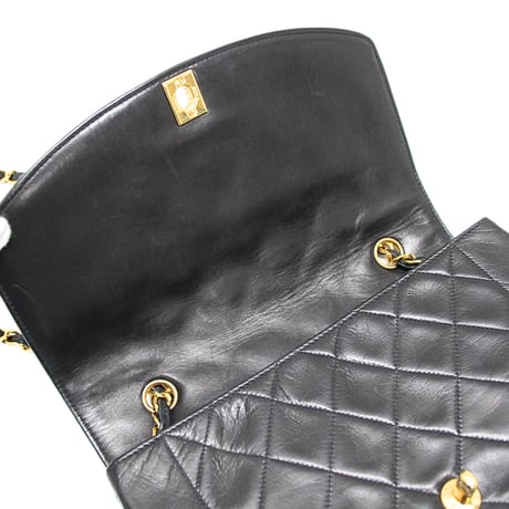 CHANEL Diana 25 Medium Flap Bag Quilted Lambskin Black ＃75624