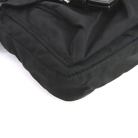 PRADA Triangle Logo Crossbody Bag Nylon Leather Black BM0008 ＃19848