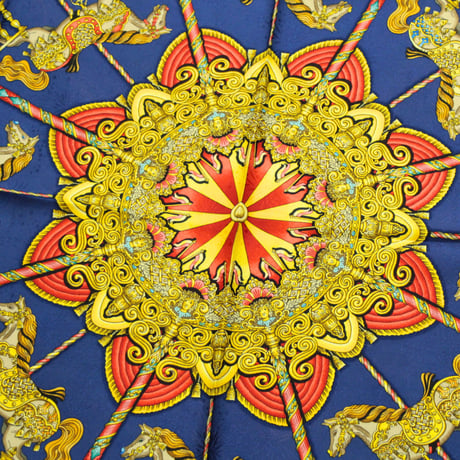 HERMES Carre 90 Silk 100% Scarf Stole "Luna Park" #76751