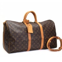 Louis Vuitton Keepall Bandouliere 50 Boston Bag Monogram Canvas M41416 #75857
