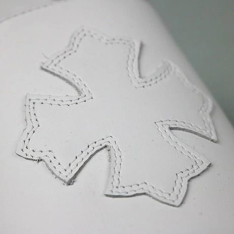 Chrome Hearts Brand-New SLIDE CH Plus Patch Leather Sandals White #103764