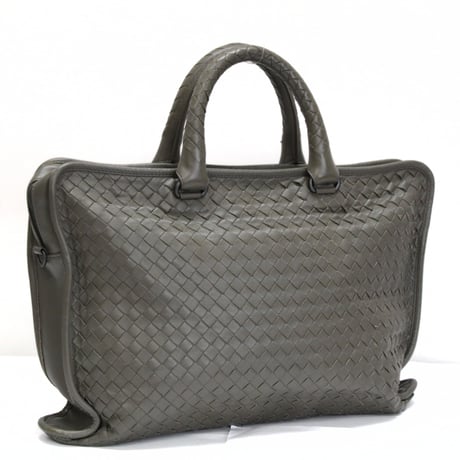 BOTTEGA VENETA Briefcase Intrecciato Leather Greige #75944