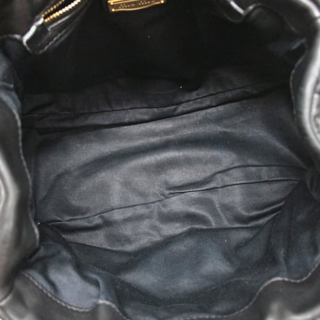Miu Miu Matelasse Handbag Leather Black #75573