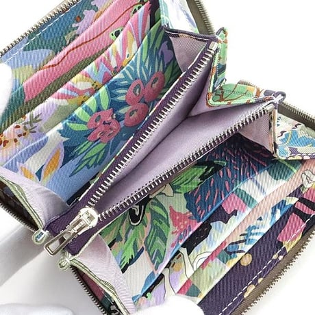HERMES Azap Compact Silk'In Wallet Epsom Leather Etoupe #19987