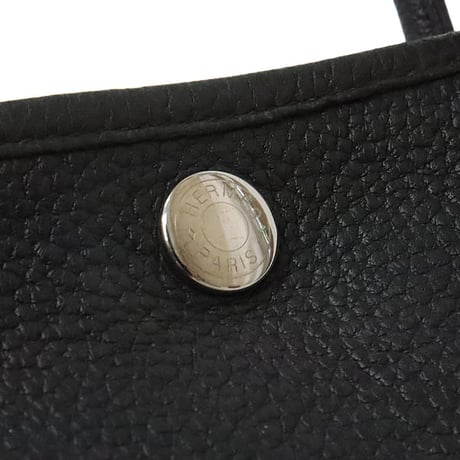HERMES Garden Party TPM Tote Bag Negonda Leather Black ＃20431