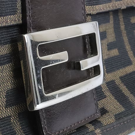FENDI Mamma Baguette Bag Zucca Canvas ＃19852