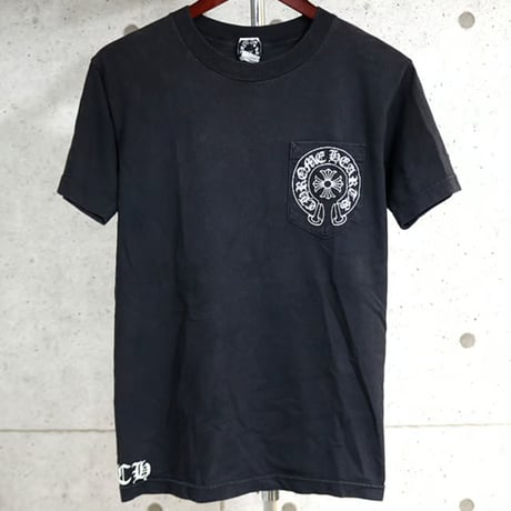 Chrome Hearts Vintage Horseshoe Scroll Label Pocket T-Shirt #31826