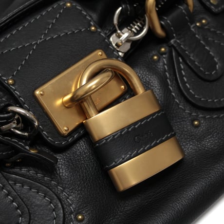 Chloe Medium Paddington Handbag Leather Black #75945