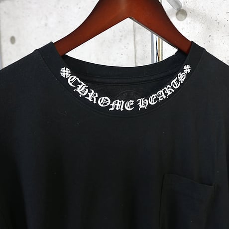 Chrome Hearts Old English Neck Logo Long Sleeve T-Shirt #31698