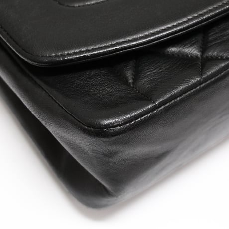 CHANEL Diana 25 Medium Flap Bag Quilted Lambskin Black ＃75618