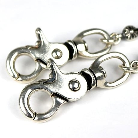 【2,399,900】 Chrome Hearts Extra Long #1 Crossball Wallet Chain with 2 Clips #104947