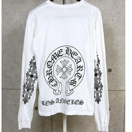 Chrome Hearts Las Vegas Exclusive Floral Sleeve Horseshoe Pocket Long Sleeve T-Shirt#103846