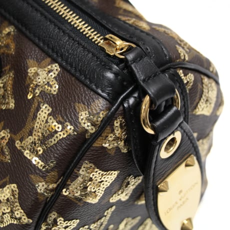 Louis Vuitton x Limited Edition Speedy 28 Handbag Monogram Sequins Eclipse M40244 #76075