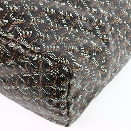 Goyard Saint Louis PM Tote Bag PVC & Leather Brown Black #31956