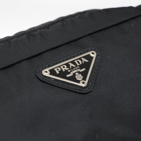 PRADA Triangle Logo Crossbody Bag Nylon Black #75872