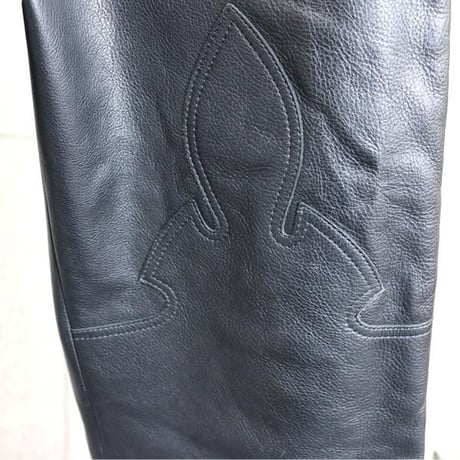 Chrome Hearts Vintage Old Fleur Knee 5-Pocket Leather Pants #30932