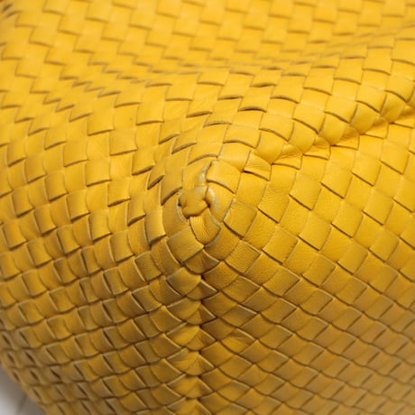 BOTTEGA VENETA Cesta Tote Bag Intrecciato Leather Yellow #76047