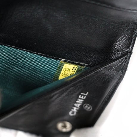 CHANEL Paris New York Zip-around Wallet Leather Black #75350