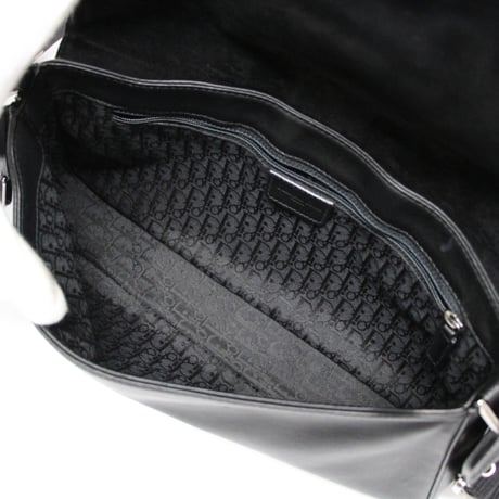 Christian Dior Street Chic Shoulder Bag Leather Black ＃76470