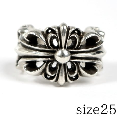 Chrome Hearts Double Floral Cross Ring #31774