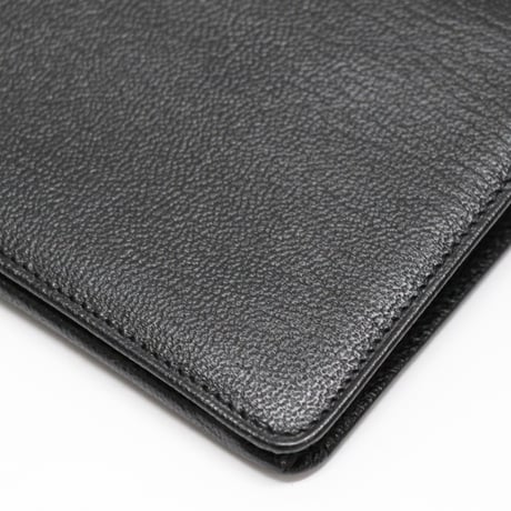 CHANEL CC Logo Bifold Wallet Leather Black #76324