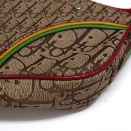 Christian Dior Rasta Saddle Bag Diorissimo Canvas #75643