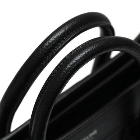 CELINE Nano Luggage Tote Bag Leather Black #75585